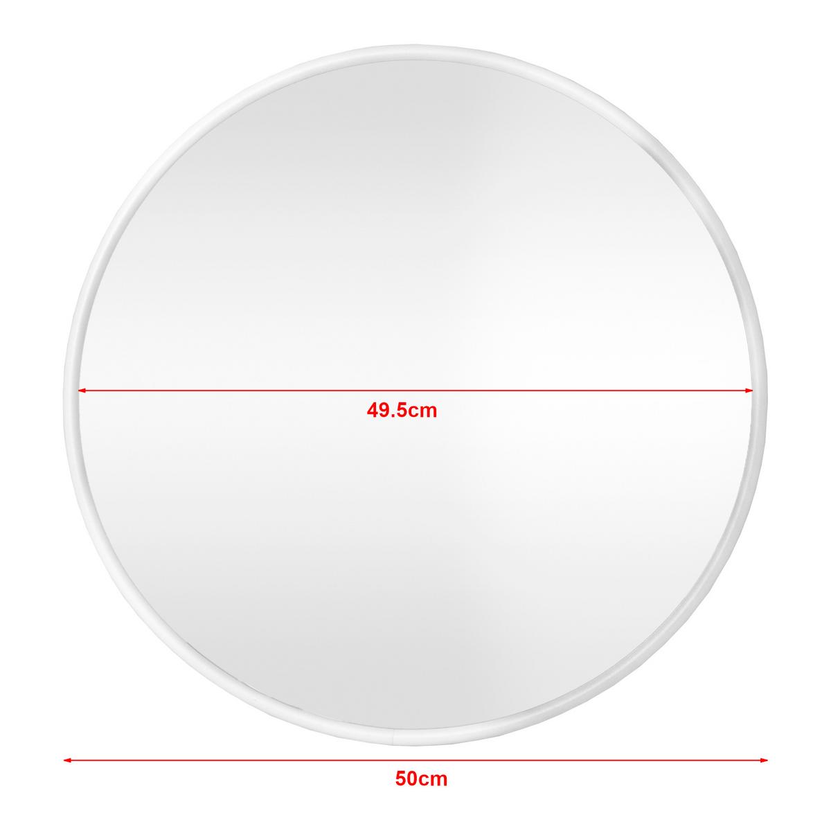 WANDSPIEGEL Ordona - Weiß, Glas/Metall (50/2.8/50cm) - [en.casa]