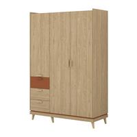 DREHTÜRENSCHRANK ACARA 143.5/214.5/57,4 cm 3-türig Eichefarben - Eichefarben, Holzwerkstoff (143.5/214.5/57.4cm) - MASSENO