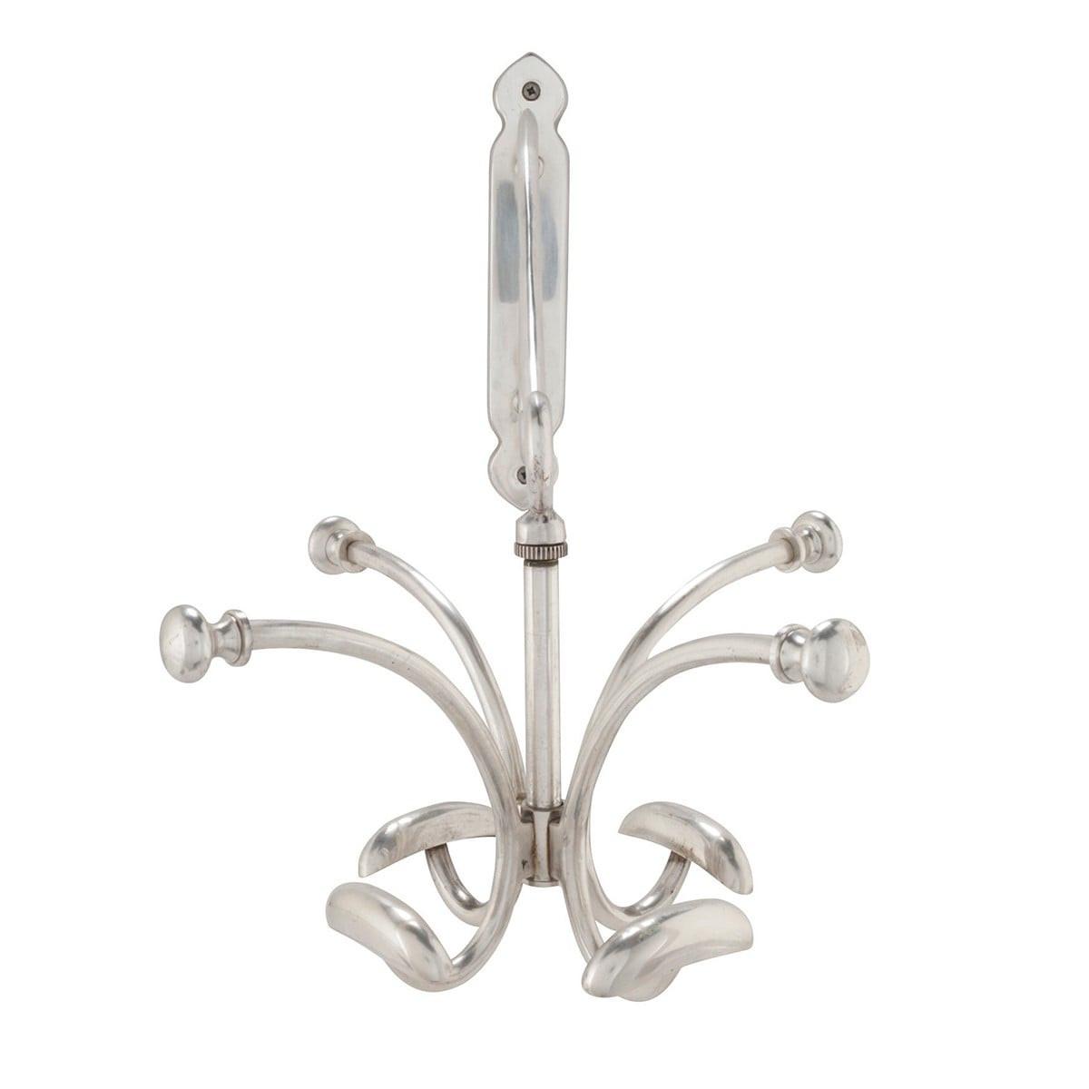 WANDGARDEROBE mit 8 Haken - Silberfarben, Metall (41/40/29cm) - Signature