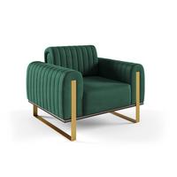 SESSEL Valerie - Grün, Holzwerkstoff/Textil (106/79/90cm) - Fun Möbel