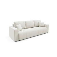 SOFA Giulia 3 Sitzplätze Gebrochenes Weiß - Weiß, Holz (244/82/102cm) - Petits-meubles