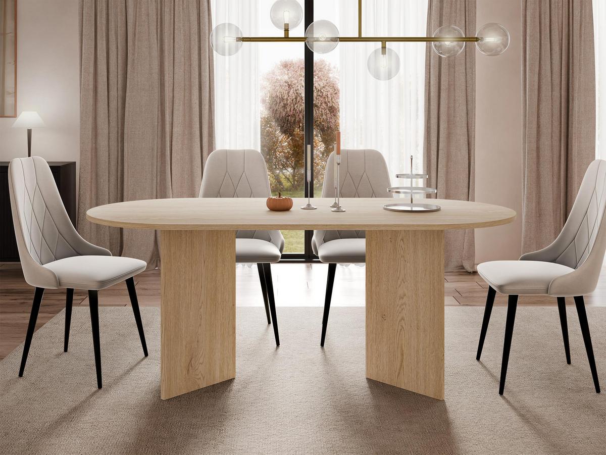 ESSTISCH Gelizo 22 mm - Eichefarben, Holzwerkstoff (90/185/75cm) - MIRJAN24