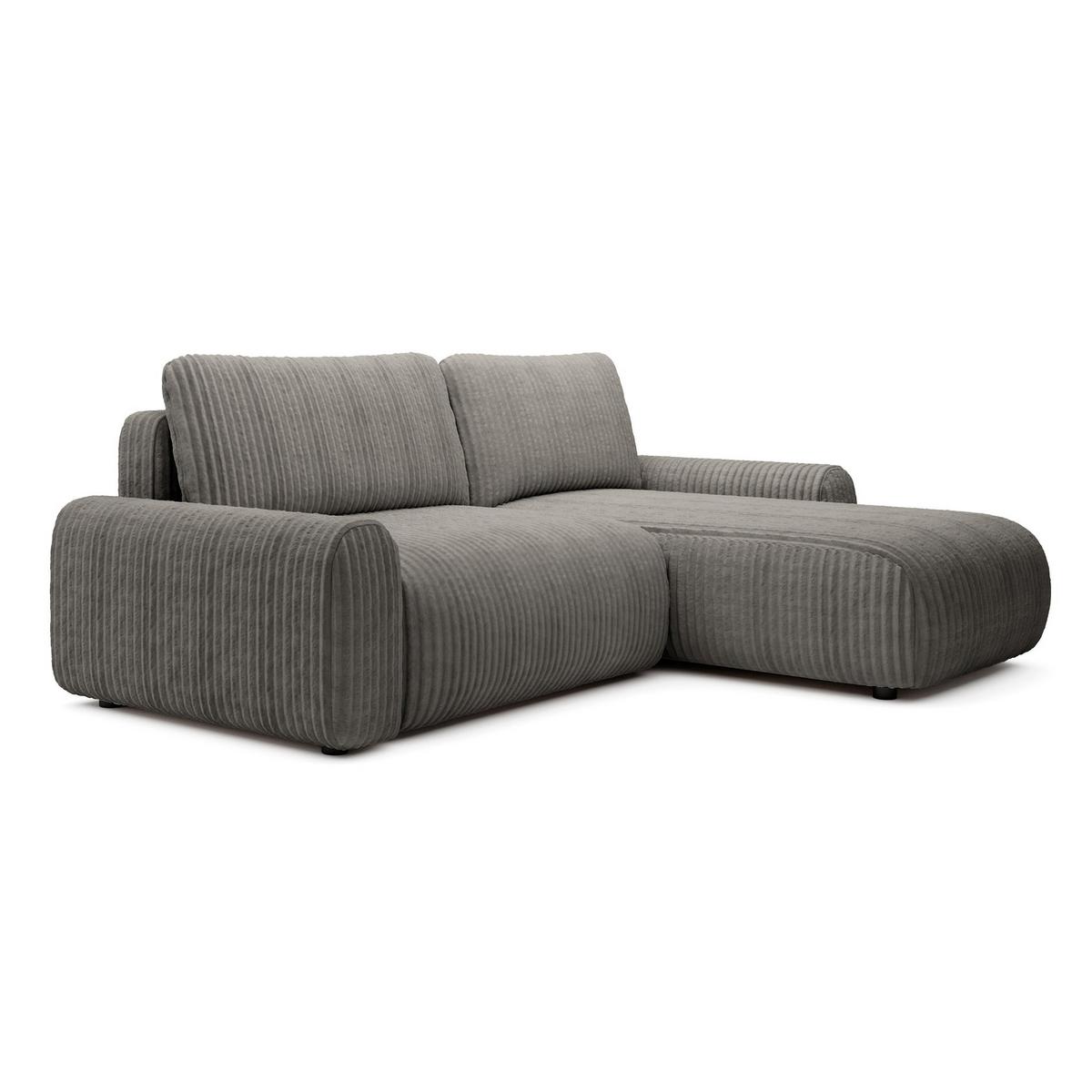 ECKSOFA Lelu Dunkelbeige beidseitig - Schwarz/Cappuccino, Kunststoff/Textil (245/165cm) - Selsey