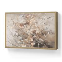 WANDLEUCHTE MIT AKKU Mandelblüte - Kunst - Van Gogh - Beige - Abstrakt 60x40 cm - Graubraun, Holzwerkstoff (60/40/8cm) - OnlyWow