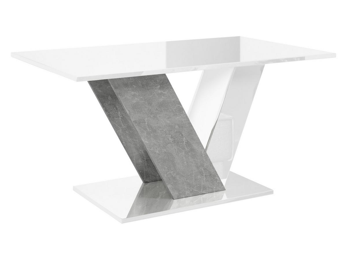 COUCHTISCH Dubai - Weiß Hochglanz/Grau, Holzwerkstoff (60/100/55cm) - MIRJAN24