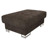 POLSTERHOCKER Cotere - Dunkelbraun/Silberfarben, Holz/Textil (104/42/67cm) - MIRJAN24