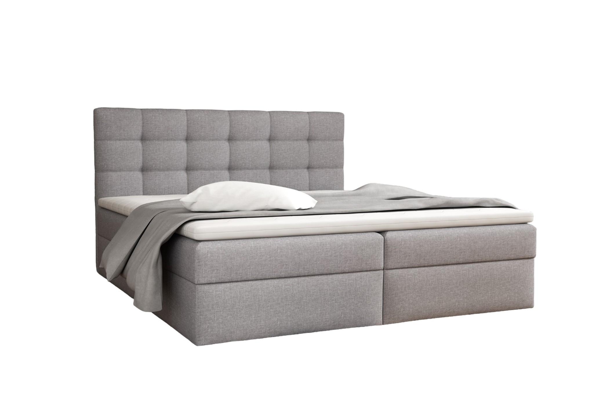 BOXBETT Doriano In Sawana - Grau, Holzwerkstoff/Textil (120/200cm) - Fun Möbel