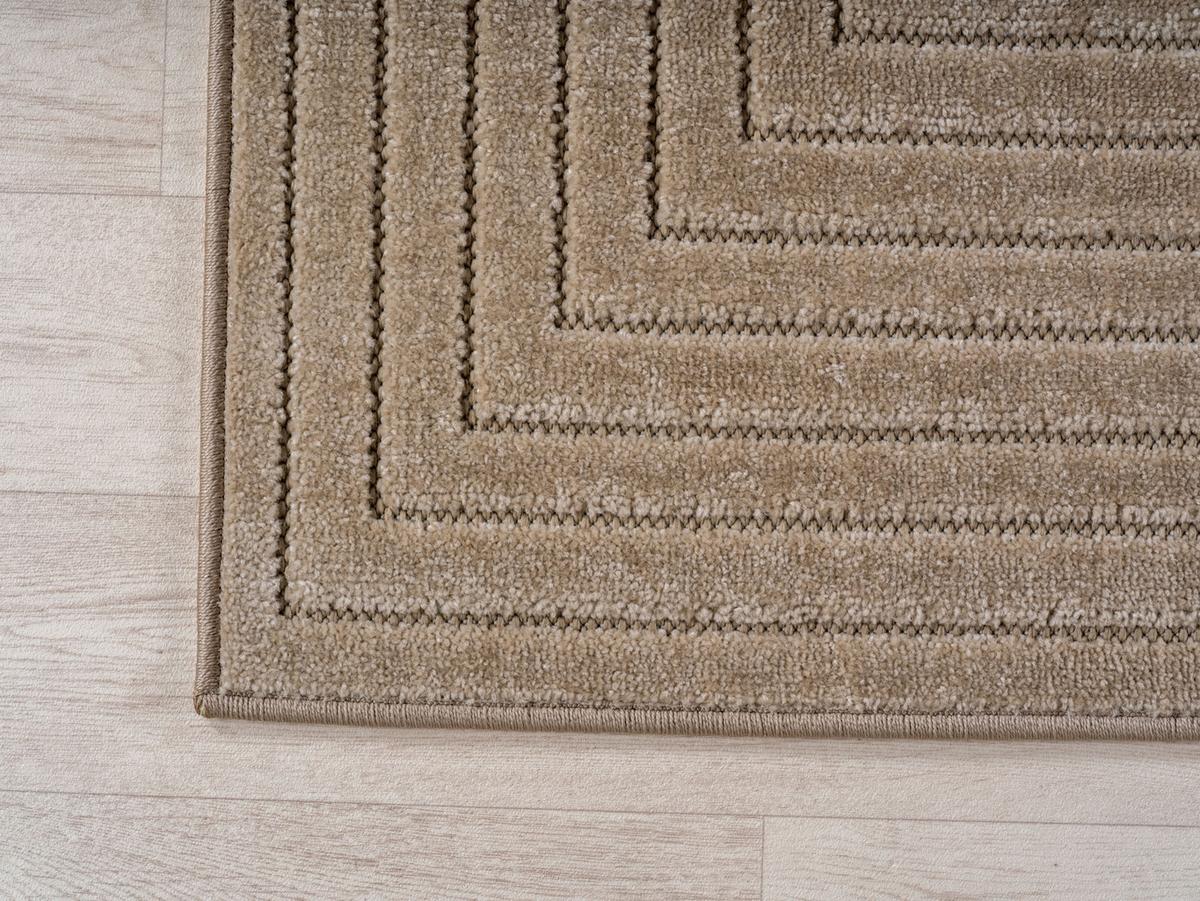 TEPPICH Outdoor ENGADIN in Beige, im Skandi-Stil mit 3D-Design, aus Polypropylen, 80 x 150 cm - Beige, Textil (150/80cm) - KADIMA DESIGN