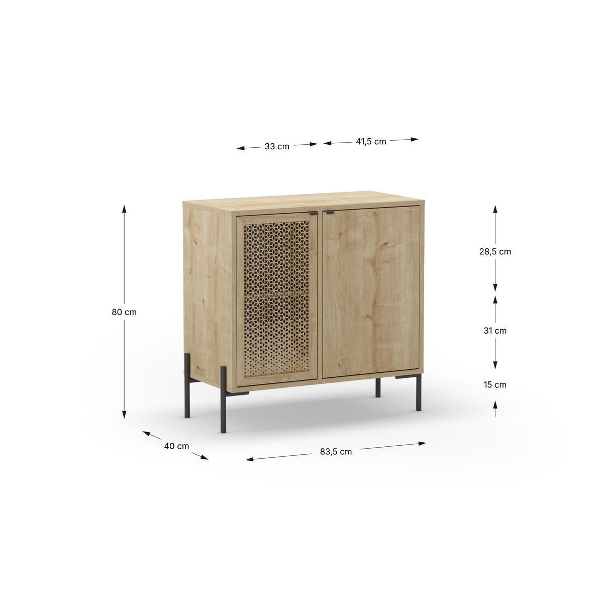 SCHRANK Inca Braun 83.6/40/80.3 cm - Braun, Holz (40/80.3/83.6cm) - Calicosy