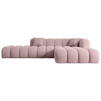 ECKSOFA Ottomane Rechts OLEA-L2 - 289x176x71 cm Rosa - Schwarz/Rosa, Holzwerkstoff/Kunststoff (289/176cm) - ALTDECOR