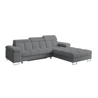 ECKSOFA mit Schlaffunktion Ottomane Rechts COMA L 271x203x79 Dunkelgrau Cord - Graphitfarben, Holzwerkstoff/Textil (203/271cm) - ALTDECOR