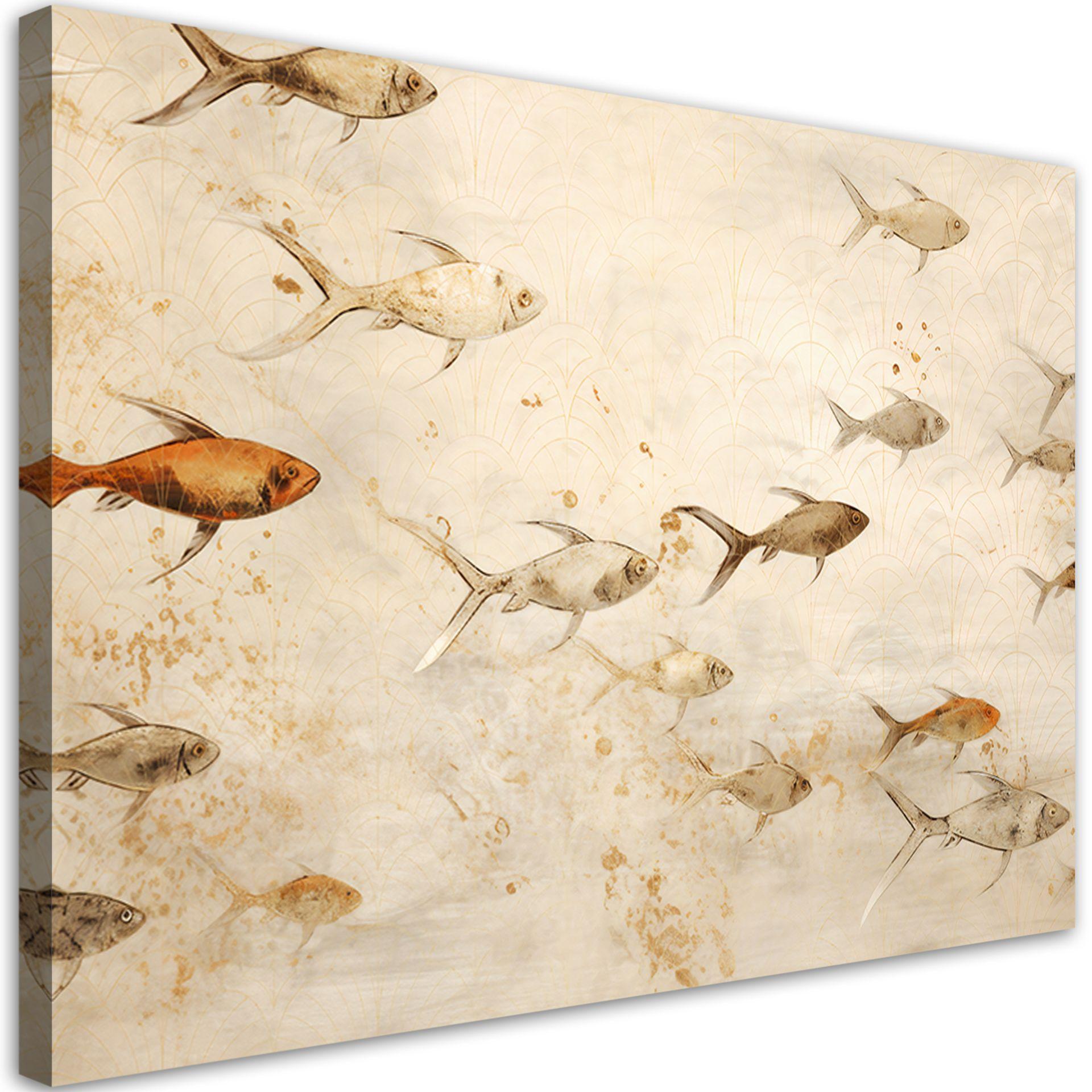 KUNSTDRUCK Beige 100/70 cm - Beige, Textil (100/70cm) - KUNSTLOFT