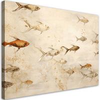KUNSTDRUCK Beige 100/70 cm - Beige, Textil (100/70cm) - KUNSTLOFT