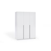 DREHTÜRENSCHRANK AMARA 148/204/58cm 3-türig Weiß - Weiß, Holzwerkstoff (148/204/58cm) - MASSENO