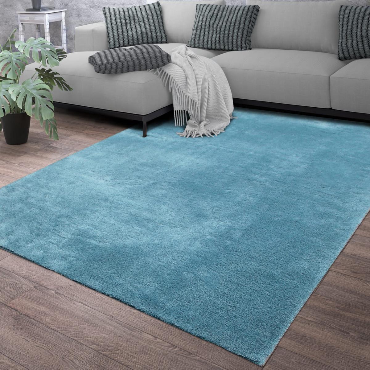 FLACHWEBETEPPICH Türkis 100 x 200 cm - Türkis, Kunststoff (100/200cm) - TT Home