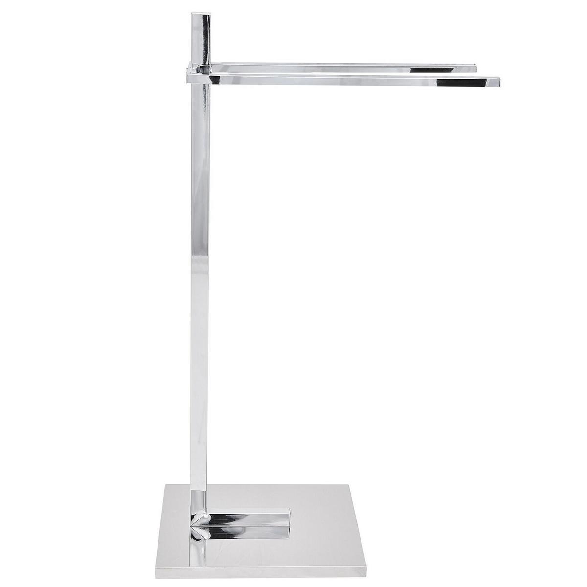 HANDTUCHSTÄNDER Stahlsilber 45x86 cm Selva - Silberfarben, Metall (20/86/45cm) - Beliani
