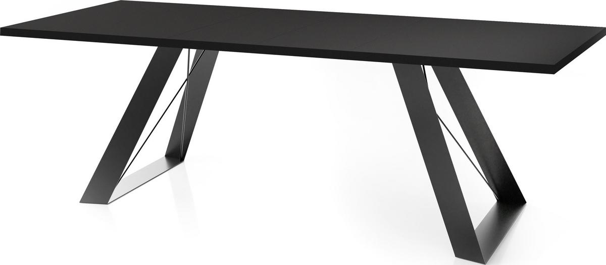 ESSTISCH Colter rechteckig ausziehbar, Schwarz 140-240/80/76 cm - Schwarz, Holzwerkstoff/Metall (80/240/76cm) - WFL GROUP