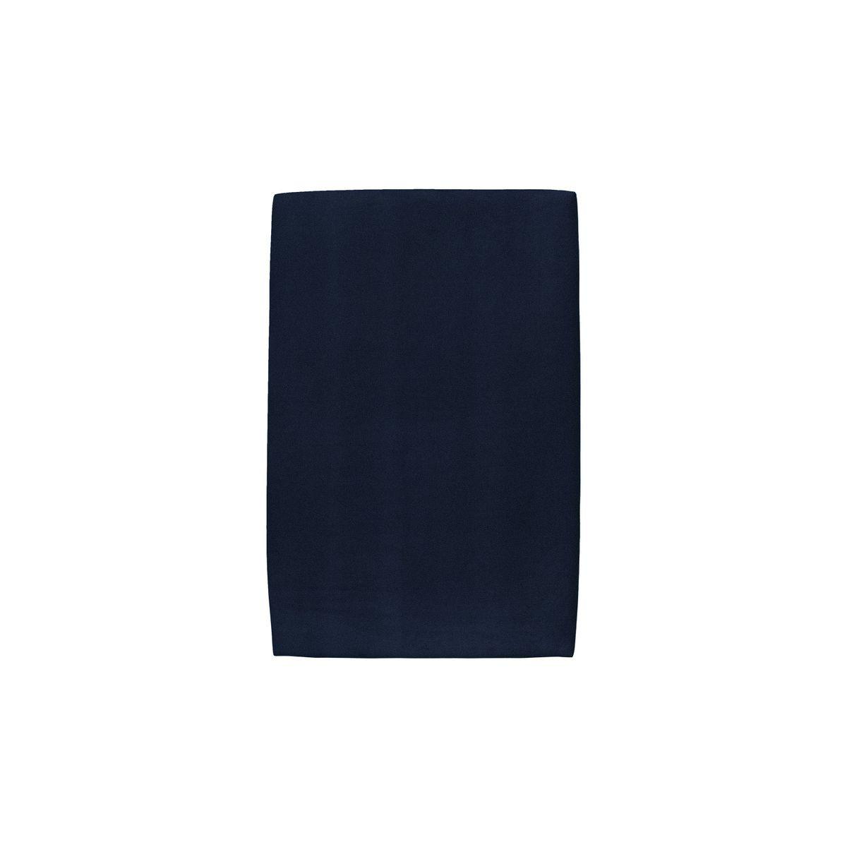 KOPFTEIL gepolstertes – ozeanblauer Samtstoff - 90 cm - Beige/Dunkelblau, Karton/Holz (90/120/10cm) - Sommeil de Plomb