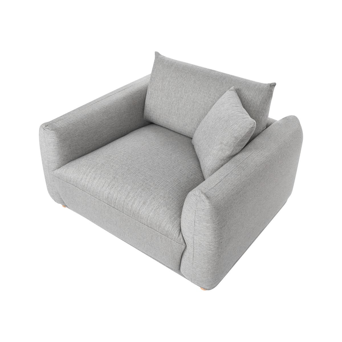 SESSEL Stoff Hellgrau Jubek - Hellbraun, Textil (120/81/104cm) - Beliani