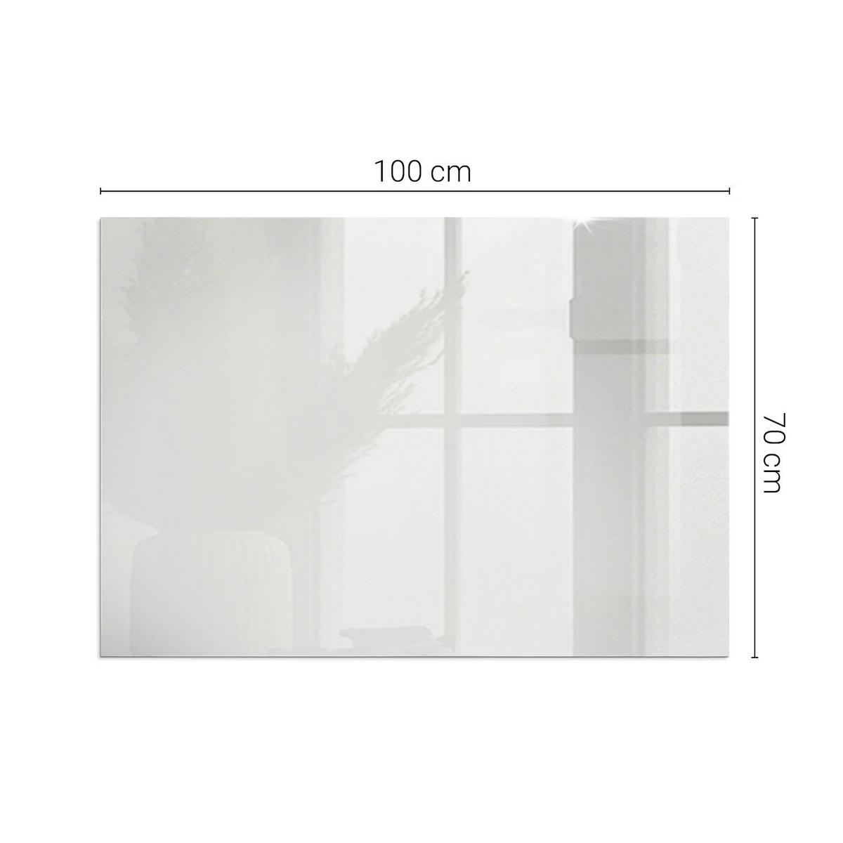 GLASPLATTE für Kamin 100x70 cm - Grau, Glas (100/70/0.4cm) - TULUP