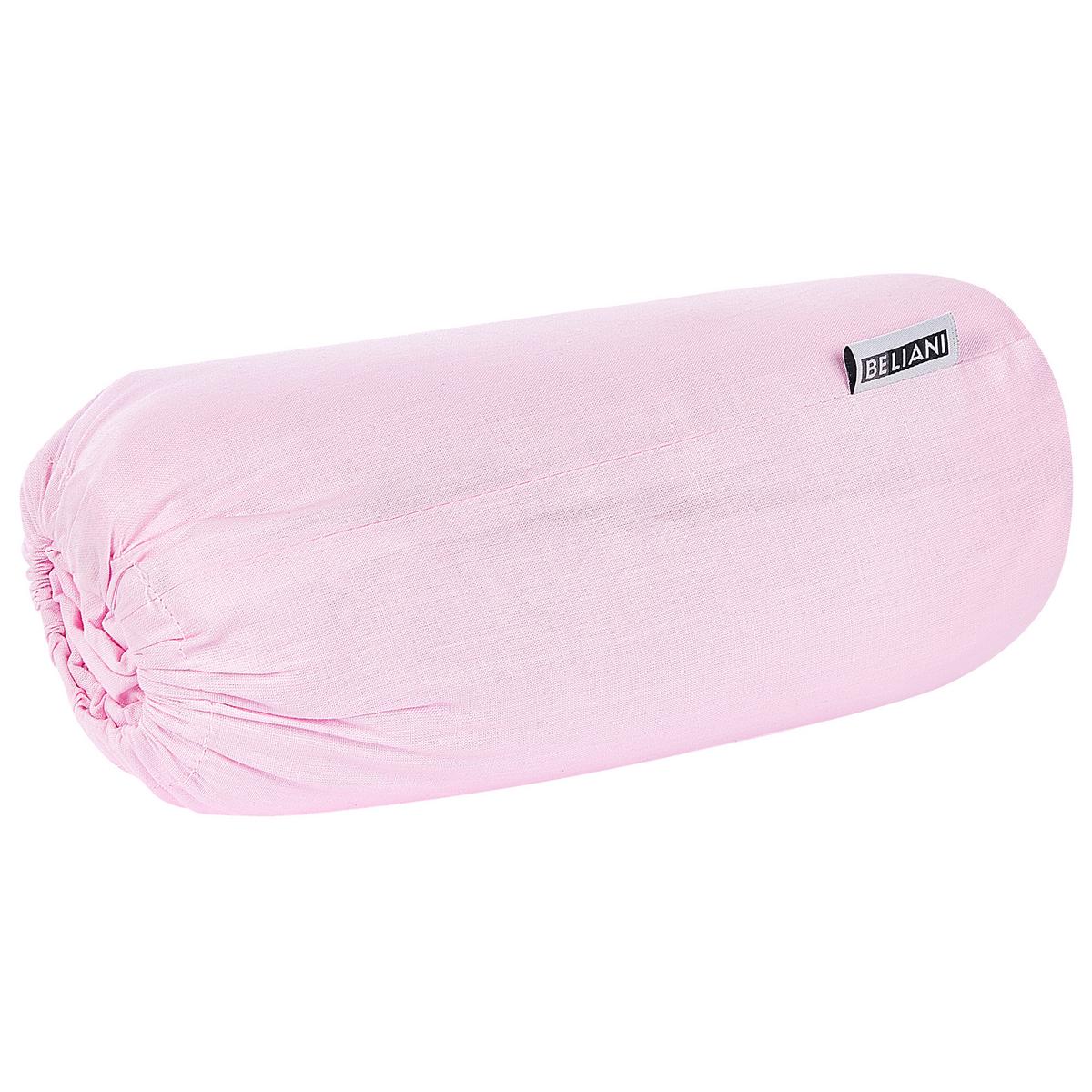 SPANNBETTLAKEN 140/200 cm Baumwolle Pastellrosa Janbu - Pink, Textil (140/200cm) - Beliani