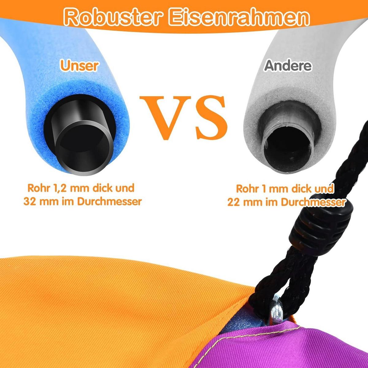 NISTSCHAUKEK Belastbarkeit 150kg bunt - Multicolor, Textil (150/80cm) - COSTWAY