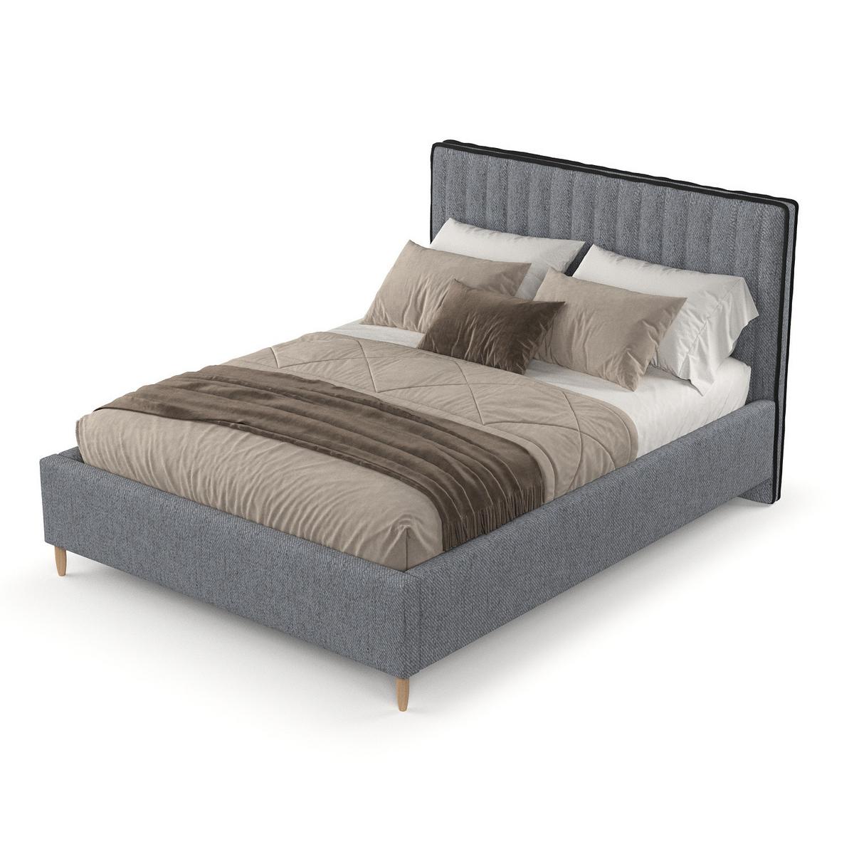 POLSTERBETT Aria 160/200 cm Grau im Neve Stoff - Naturfarben/Grau, Holz/Holzwerkstoff (160/200cm) - AltaBeds