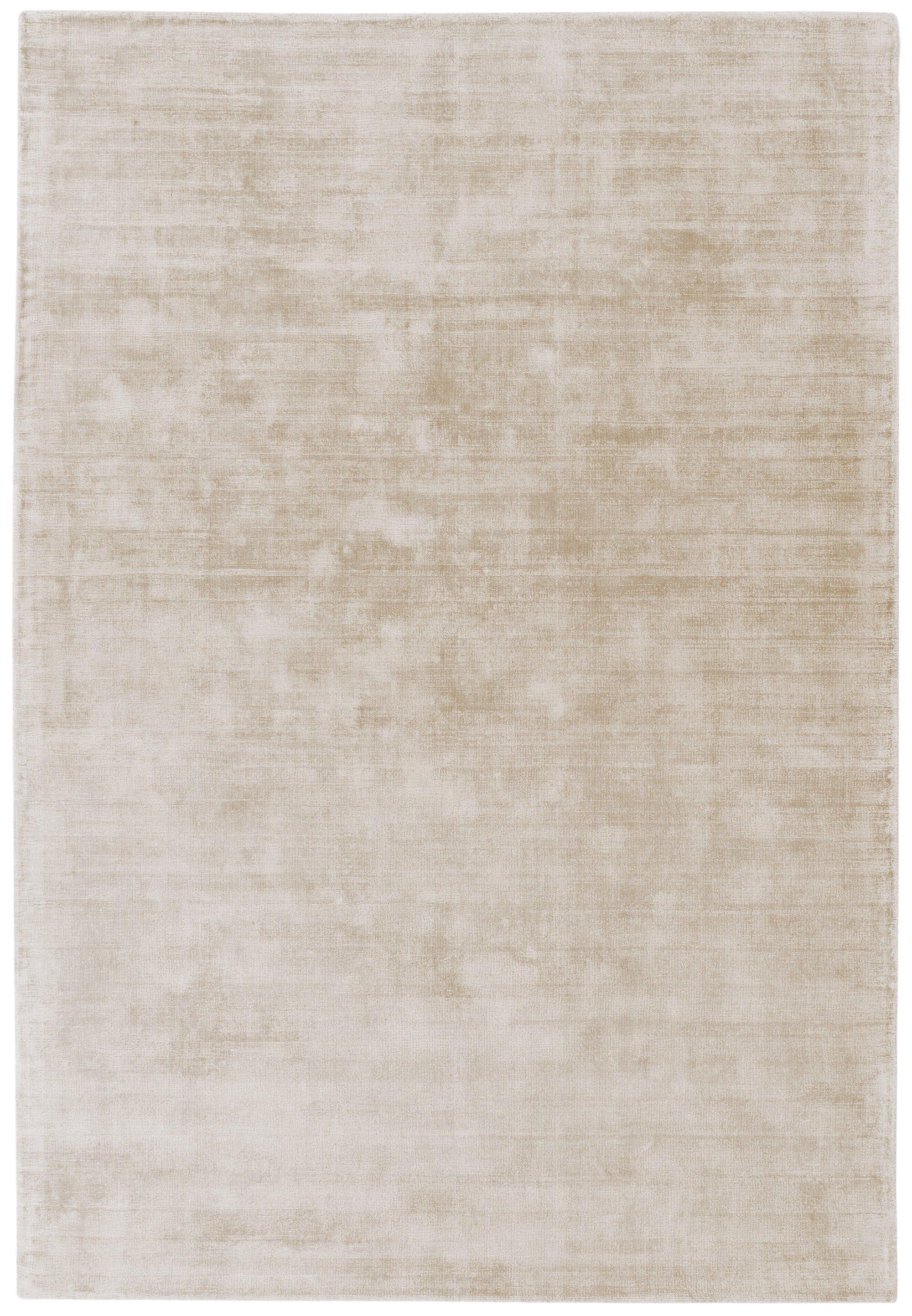 VISKOSETEPPICH handgewebt BARI, einfarbig, Beige-Grau, 160 x 230 cm - Beige, Textil (160/230cm) - KADIMA DESIGN
