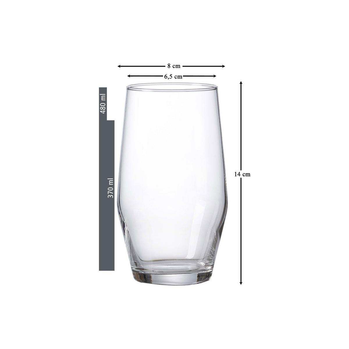 LONGDRINKGLÄSER Salsa transparent 370 ml 6er Set - Transparent, Glas (0.37L) - Ritzenhoff Breker