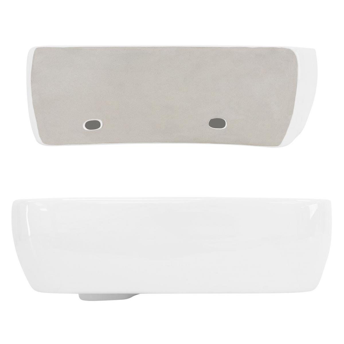 WASCHBECKEN - Weiß, Keramik (27/15/45cm) - ML-DESIGN