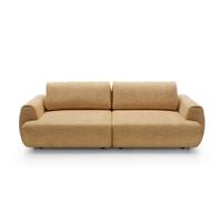 BETTSOFA ZEST Gelb Chenille-Stoff mit Schlaffunktion - Gelb, Textil (106/81/260cm) - MASSENO