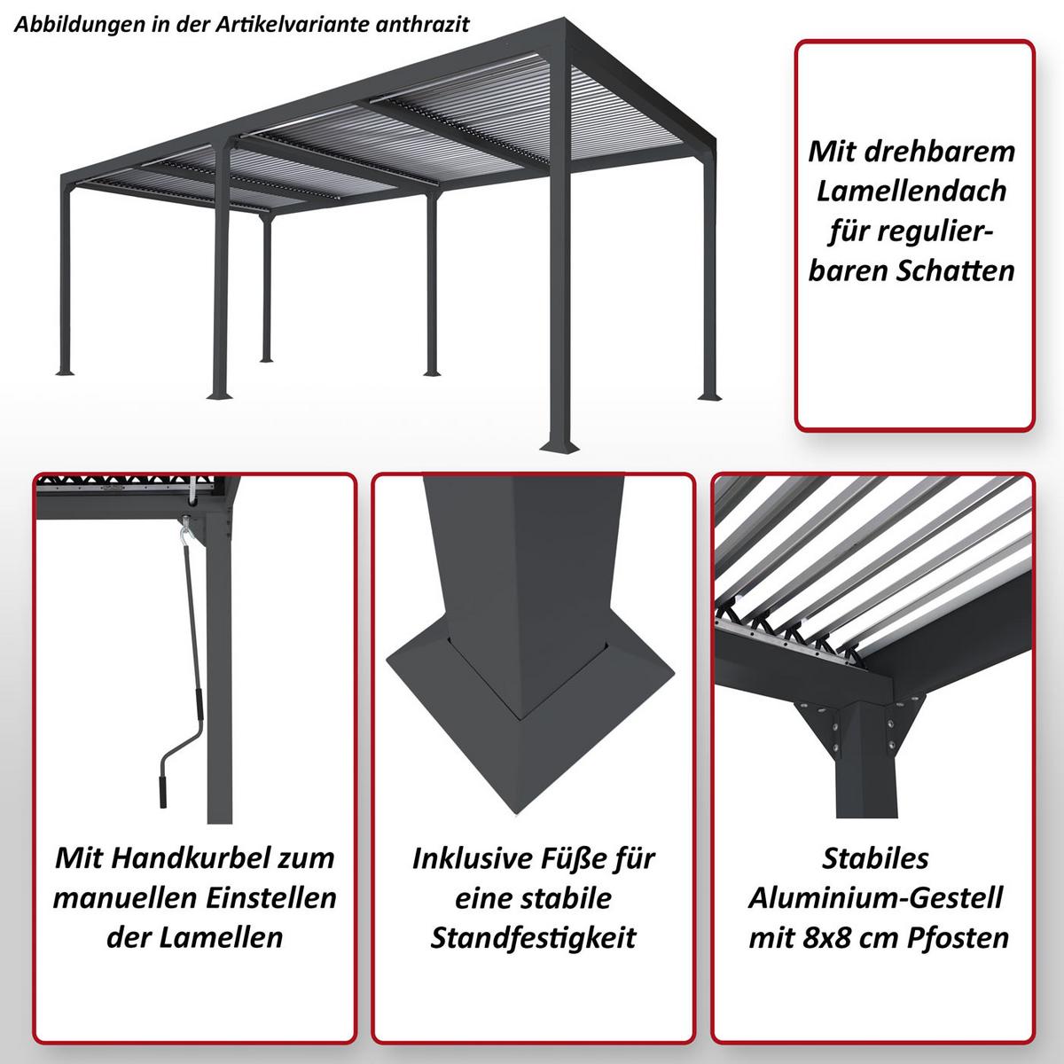 ALU PERGOLA Anthrazit - Anthrazit, Metall (590/224/306cm) - MCW