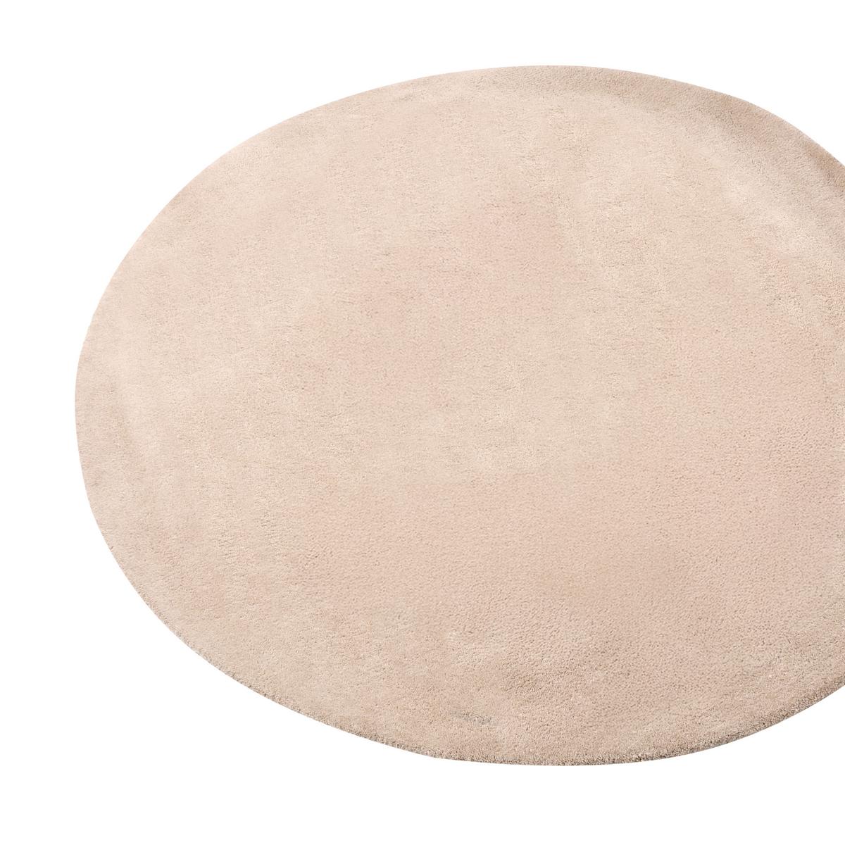 TEPPICH Beige 140 cm Wolle Vasco - Beige, Textil (140/140cm) - Beliani