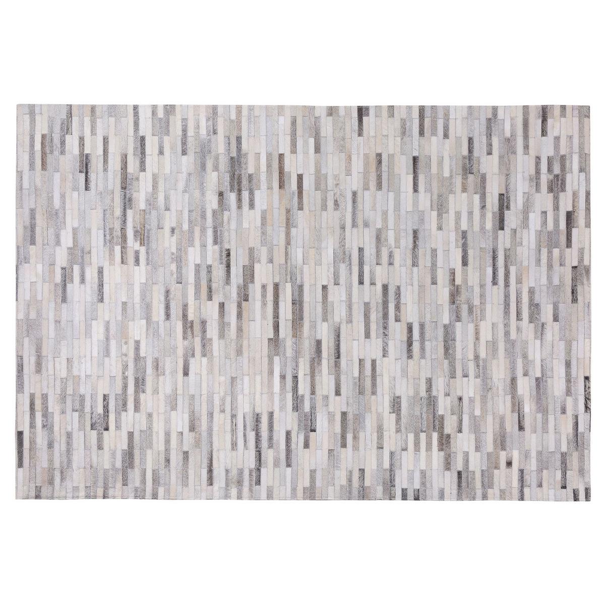 KURZFLOR-TEPPICH Ahilli 200/140 cm - Grau, Fell (140/200cm) - Beliani