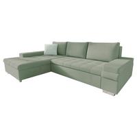 ECKSOFA Bangkok Mini - Silberfarben/Mintgrün, Holz/Textil (274/182cm) - MIRJAN24