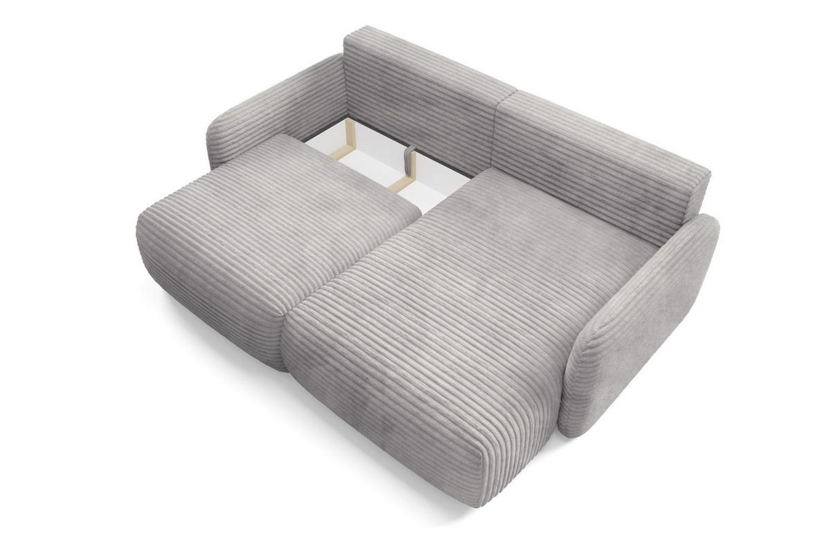 ECKSOFA Simone Mit Schlaffunktion - Grau, Holzwerkstoff/Textil (165/240cm) - Fun Möbel