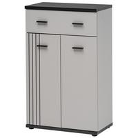 FLURKOMMODE Kaschmir, schwarz 60 x 96 cm, Flurschrank mit Streifenmuster - Kaschmir/Schwarz, Holzwerkstoff/Kunststoff (60/96/32cm) - Inn.Furn