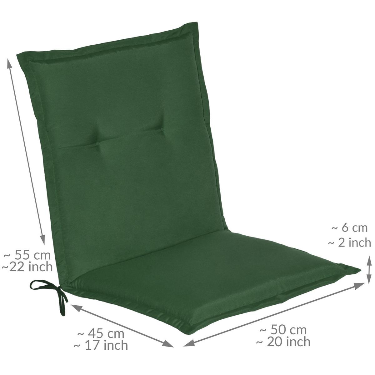NIEDERLEHNERAUFLAGE Loft NL 100/50/6cm Dunkelgrün 4tlg - Dunkelgrün, Textil (50/6/100cm) - Beautissu 