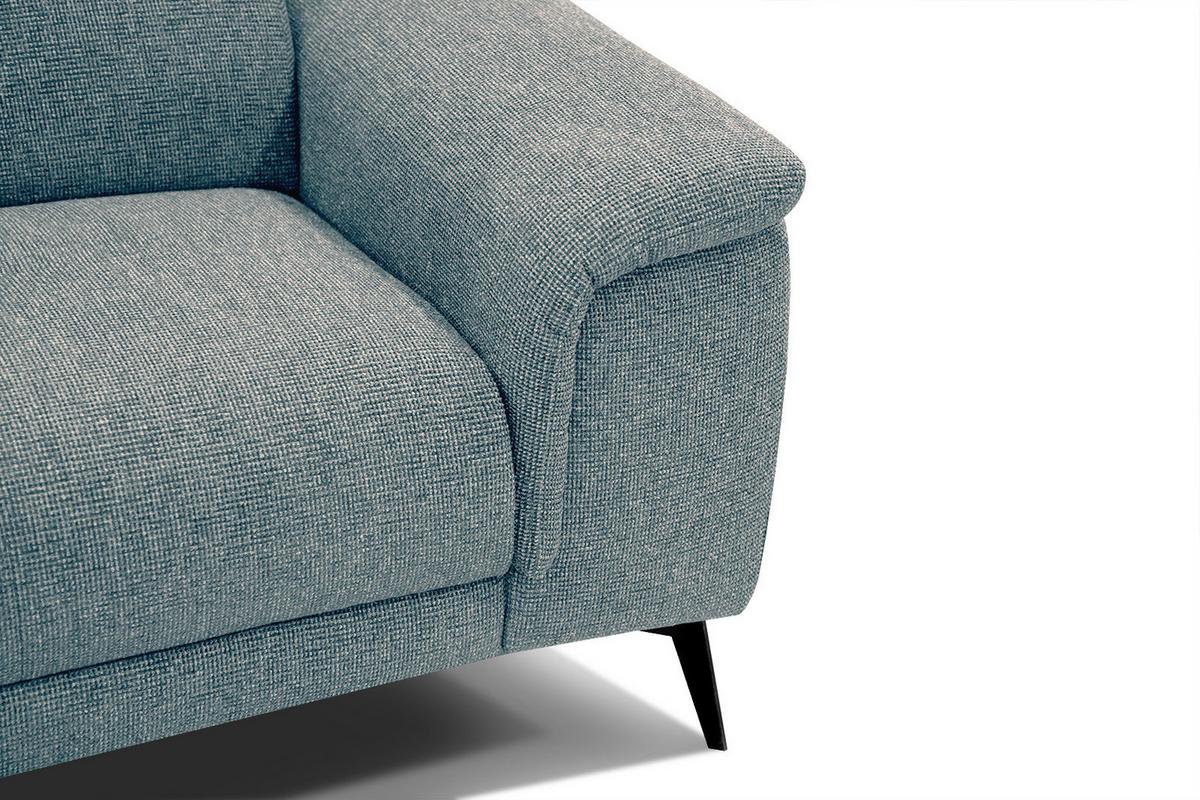 SOFA FIERO 3-Sitzer, mintgrün - Schwarz/Mintgrün, Holzwerkstoff/Textil (212/82/103cm) - Wozimo
