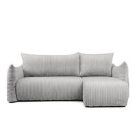 ECKSOFA Mailand Xs Mit Schlaffunktion - Grau, Holzwerkstoff/Textil (226/154cm) - Fun Möbel