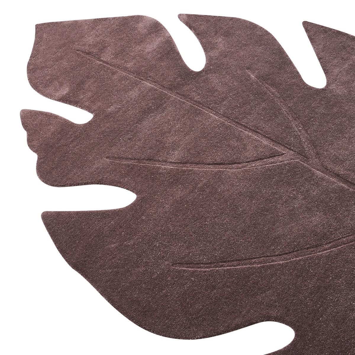 TEPPICH Dunkelbraun 160/230 cm Wolle Nainital - Dunkelbraun, Textil (160/230cm) - Beliani