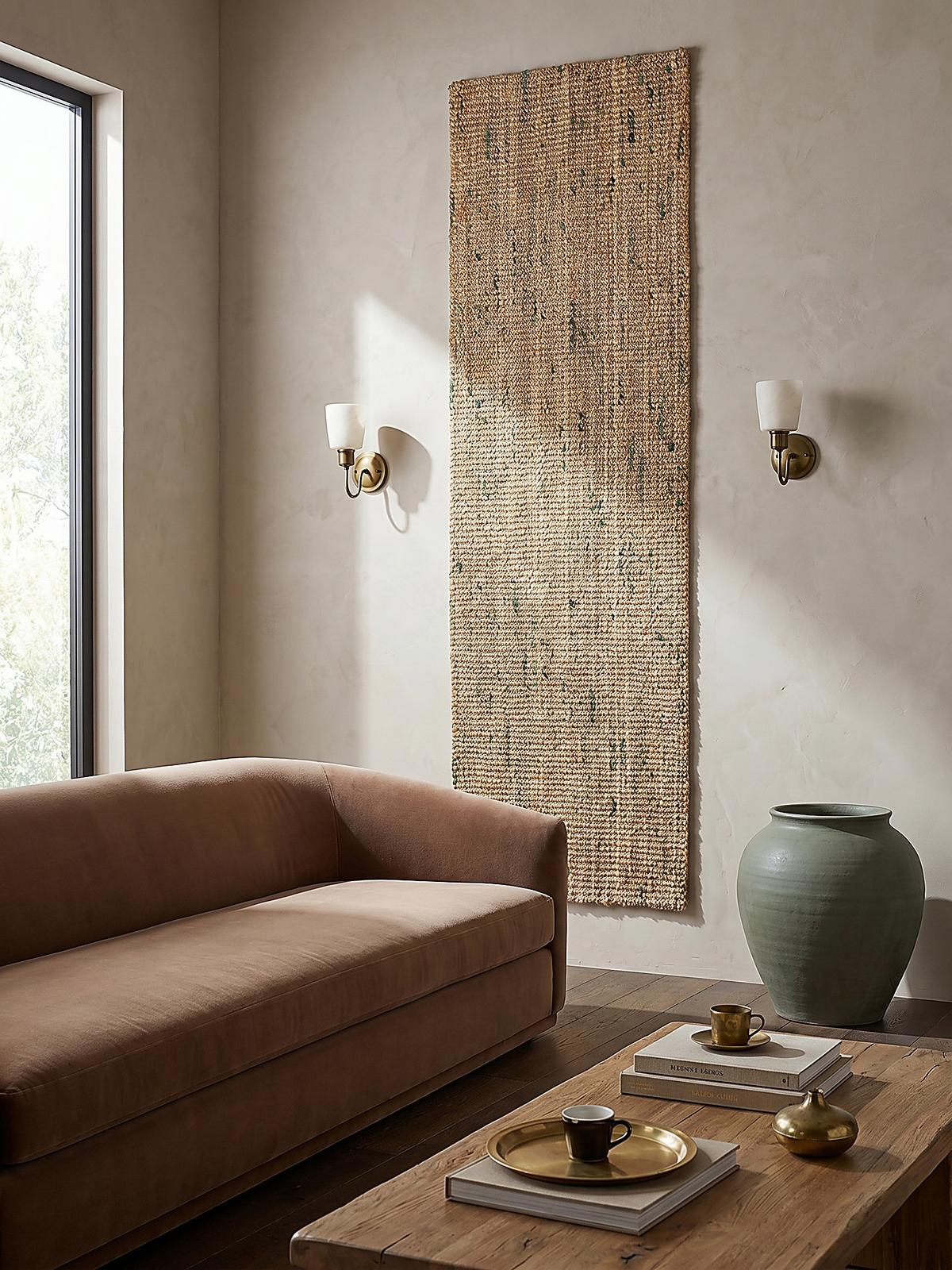 JUTETEPPICH handgewebt ERME, in Naturjute, Natur-Grün, 60 x 230 cm - Beige, Textil (230/60cm) - KADIMA DESIGN