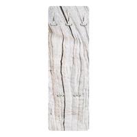 WANDGARDEROBE - Holzstruktur mit Rissen 34/105 cm - Weiß, Holzwerkstoff (34/105/1.6cm) - Bilderwelten