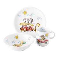KINDERGESCHIRR SET Compact Flinke Flitzer bunt 3-tlg. - Multicolor, Keramik (21.4/20.5/21.4cm) - Seltmann Weiden