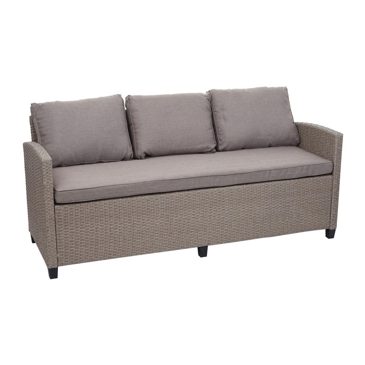 POLY-RATTAN GARNITUR Braun - Braun, Kunststoff - MCW