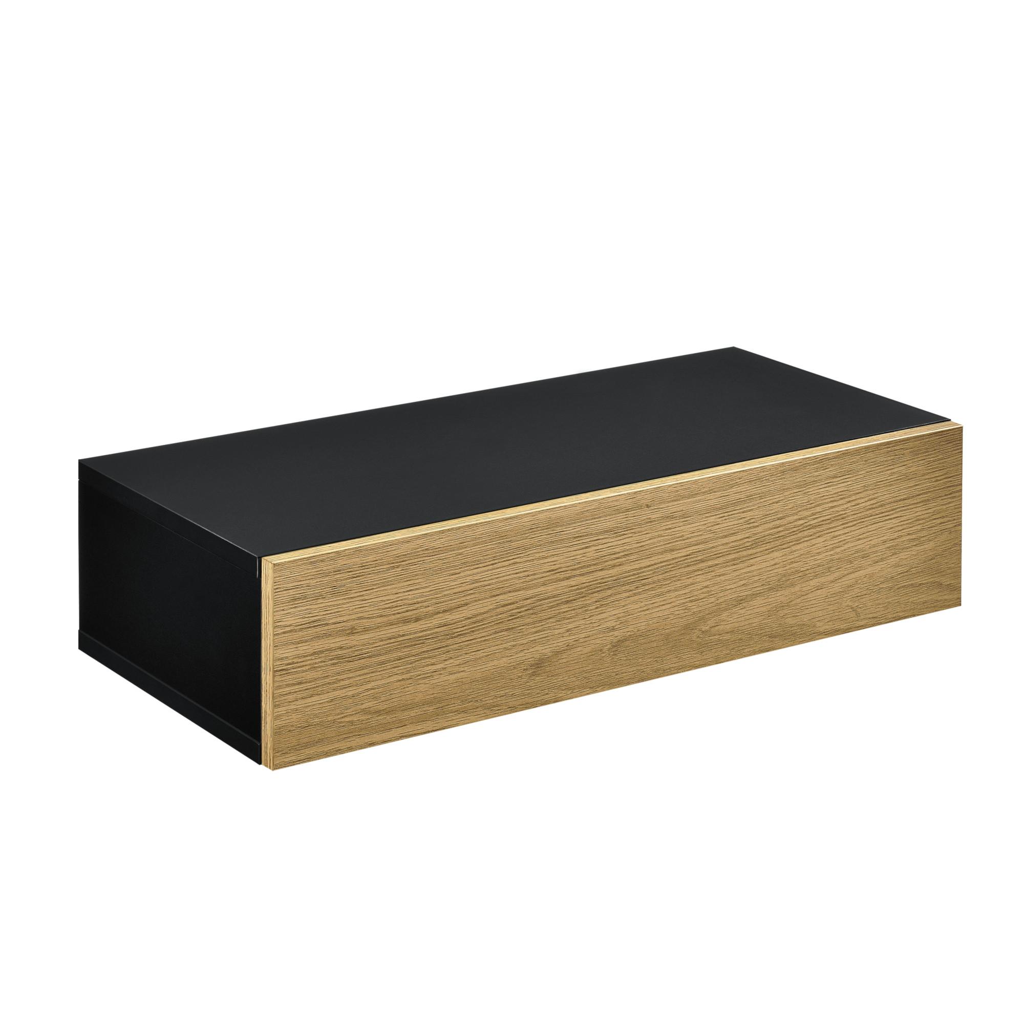 WANDREGAL Antilles - Schwarz, Holzwerkstoff (50/12/24cm) - [en.casa]