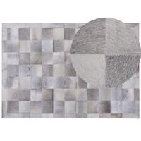 KURZFLOR-TEPPICH Alacam 230/160 cm - Grau, Fell (160/230cm) - Beliani