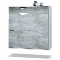 SCHUHSCHRANK Kolmio Fronten in Braun meliert - Graubraun, Holzwerkstoff (85/87/33cm) - Vladon
