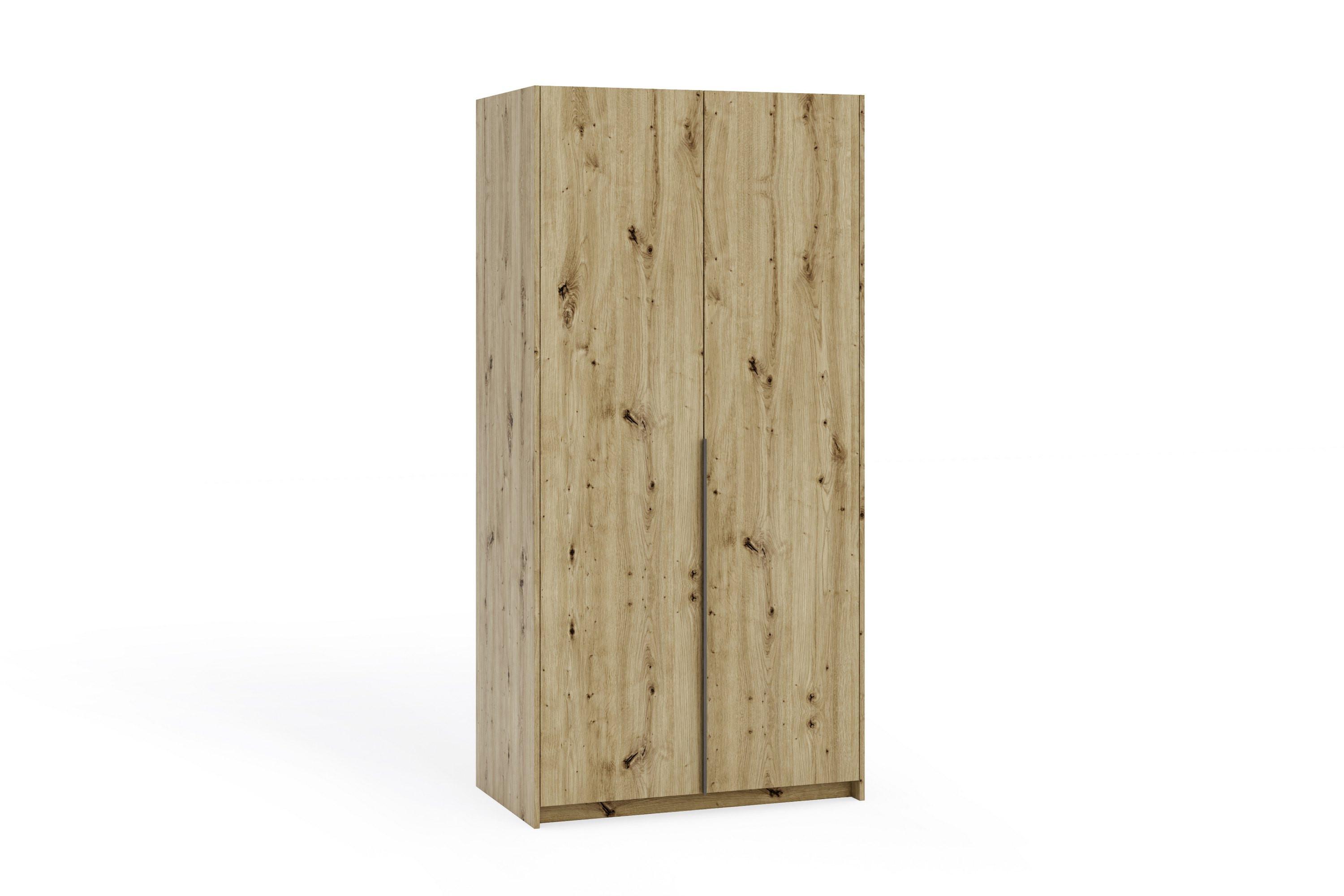 DREHTÜRENSCHRANK AMARA 100/204/58cm 2-türig Eiche Artisan - Eiche Artisan, Holzwerkstoff (100/204/58cm) - MASSENO