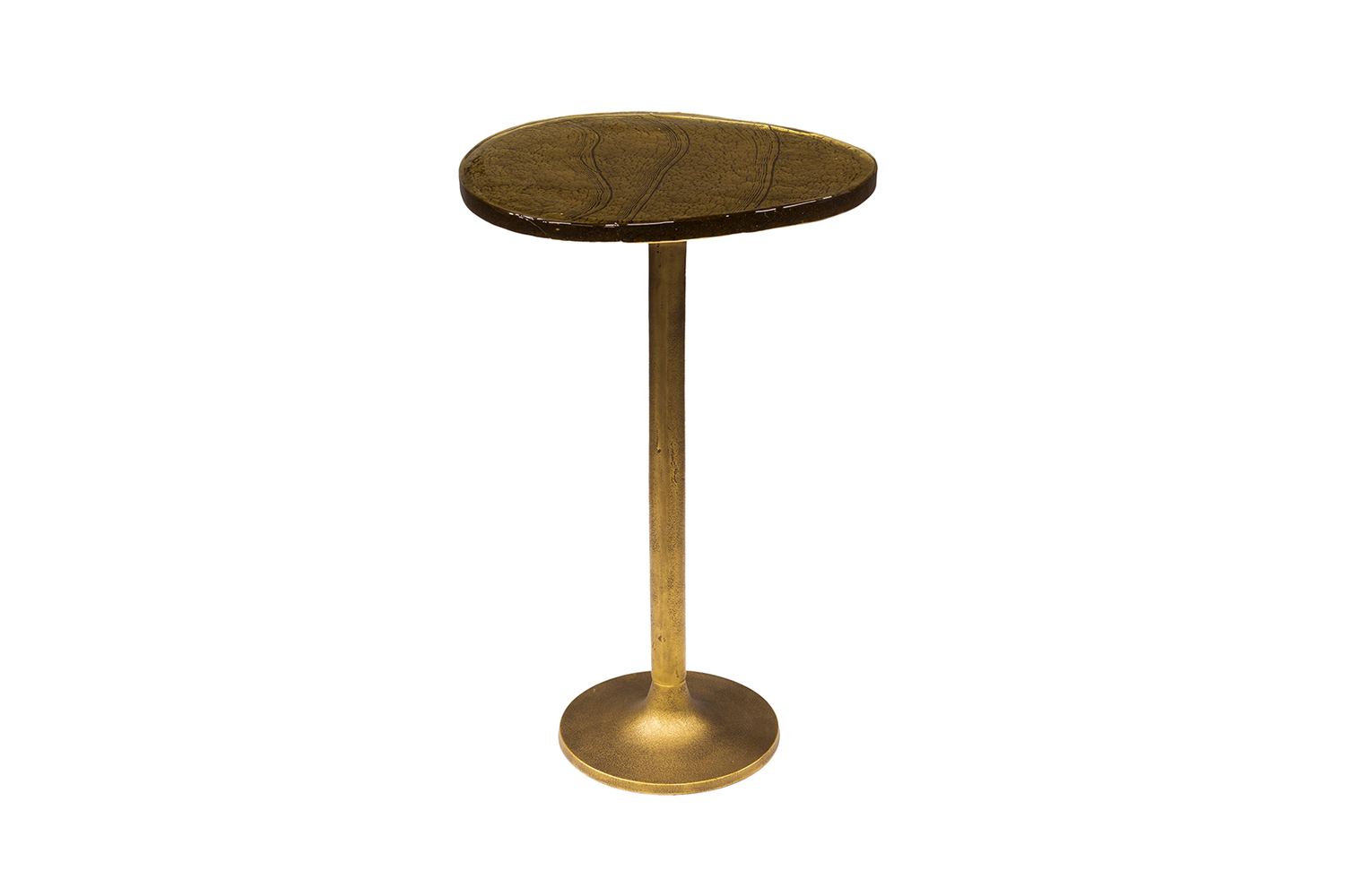 BEISTELLTISCH DARI Gold Glas - Goldfarben, Glas/Metall (33/38/60cm) - KAWOLA